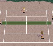 une photo d'Ã©cran de Smash Tennis sur Nintendo Super Nes